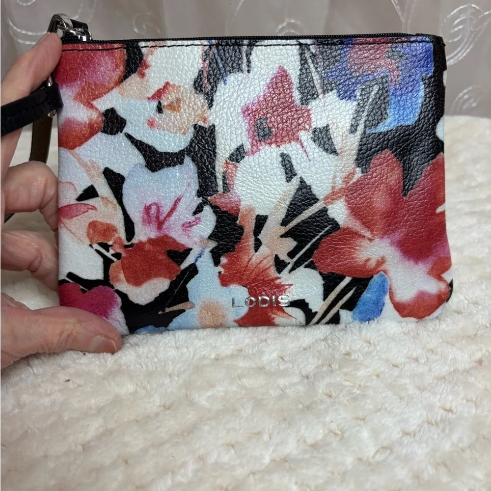 Lodis Floral Leather Wristlet